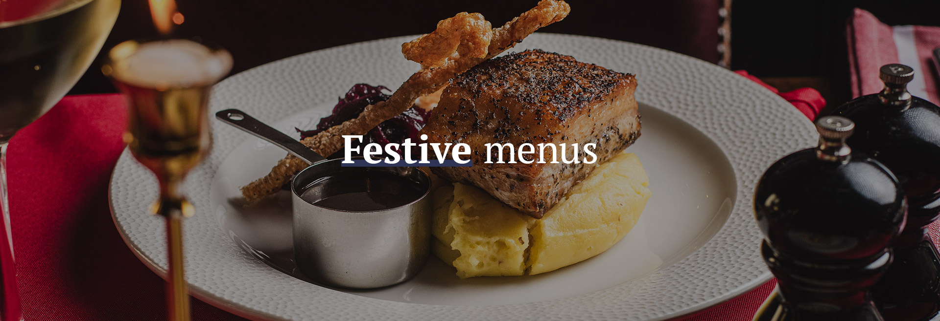 Christmas menu at The Sun